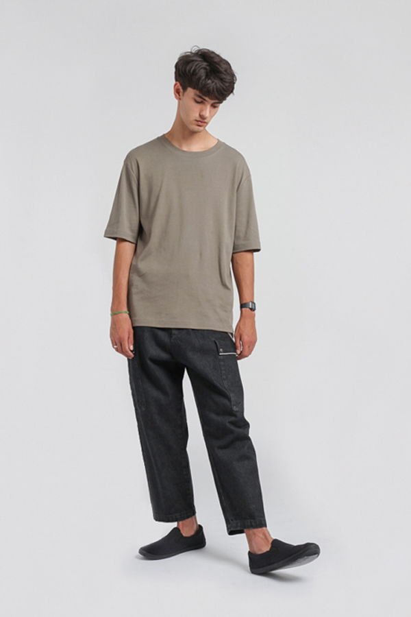 I AND ME Selvedge Drill Pants - Washed Black