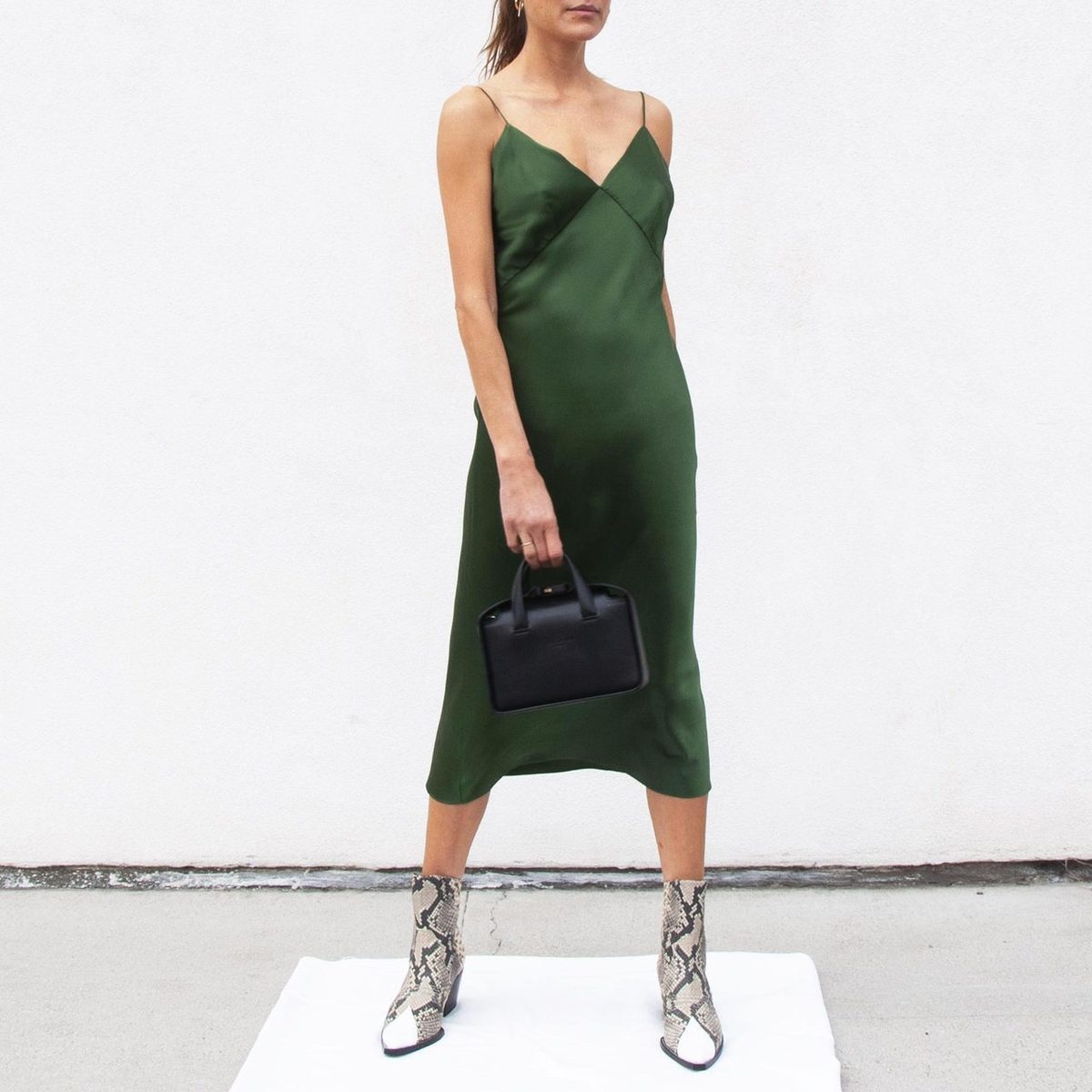 Olivia Von Halle Issa Slip Dress - Ivy | Garmentory