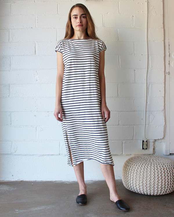 esby TALLULAH TEE DRESS - NAVY STRIPE | Garmentory