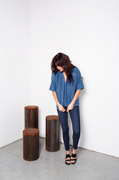Sale! Muse Top, Silk Noil in Indigo Sale! Muse Top, Silk Noil in Indigo