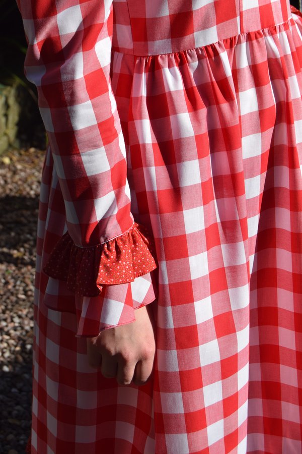 Batsheva Gingham Dress - Red | Garmentory