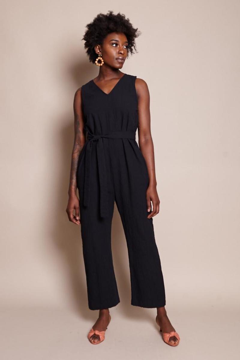GREI Tank Crinkle Jumpsuit - Ink | Garmentory