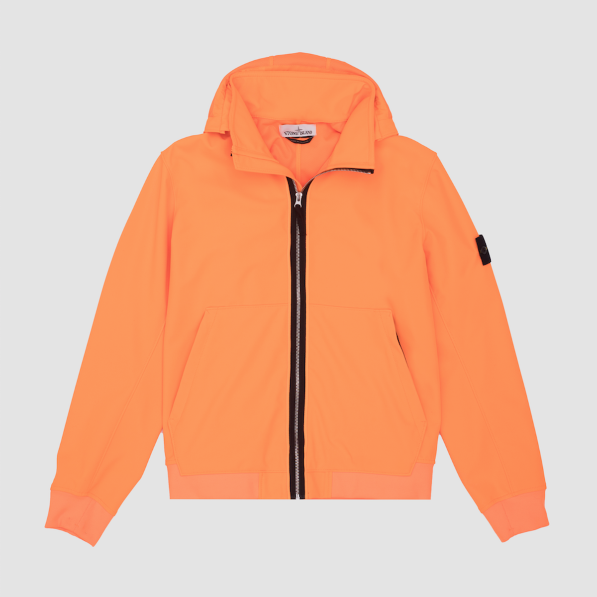 Stone Island Light Soft Shell-R Fixed Hood Jacket - Orange