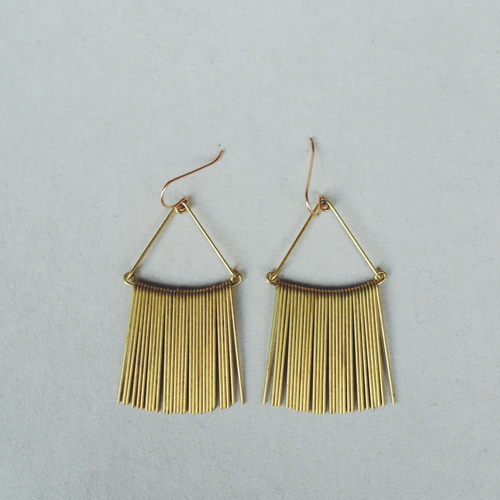 Hellbent Triangular Fringe Earrings Hellbent Triangular Fringe Earrings