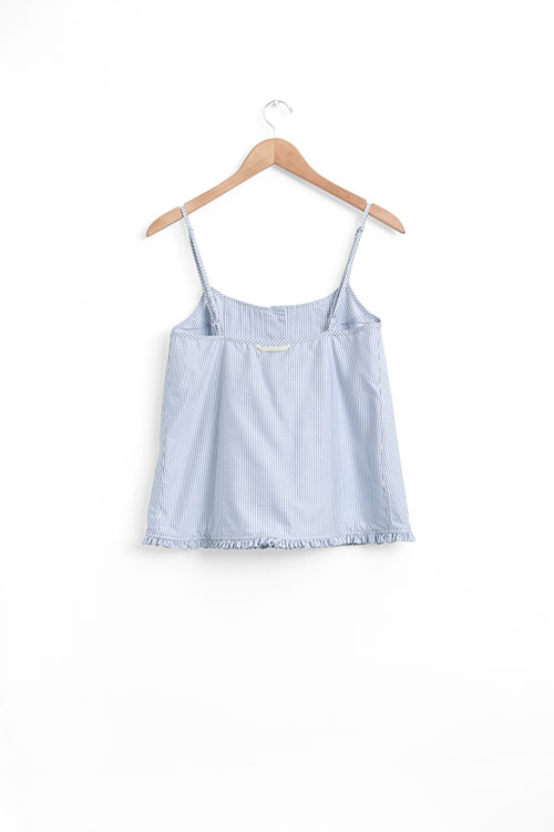 The Sleep Shirt Pink Tuck Camisole Blue Oxford Stripe The Sleep Shirt Pink Tuck Camisole Blue Oxford Stripe