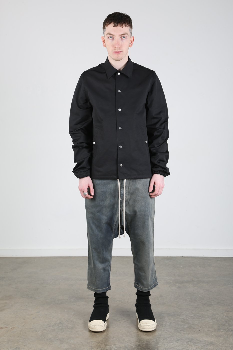 Rick Owens WOVEN SNAP FRONT JACKET | Garmentory