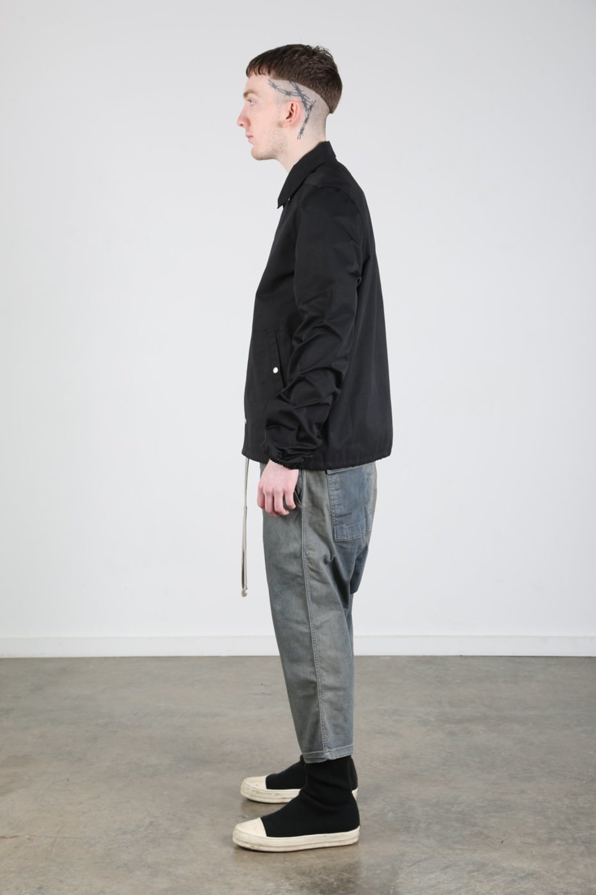 Rick Owens WOVEN SNAP FRONT JACKET | Garmentory