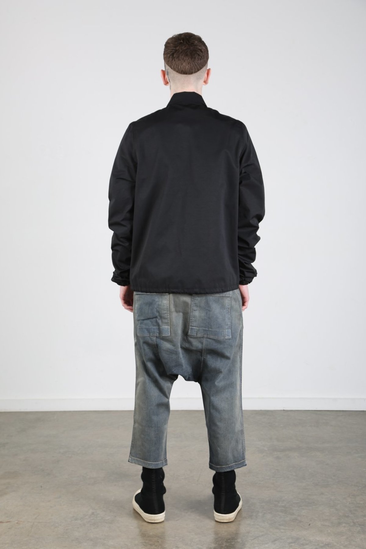 Rick Owens WOVEN SNAP FRONT JACKET | Garmentory