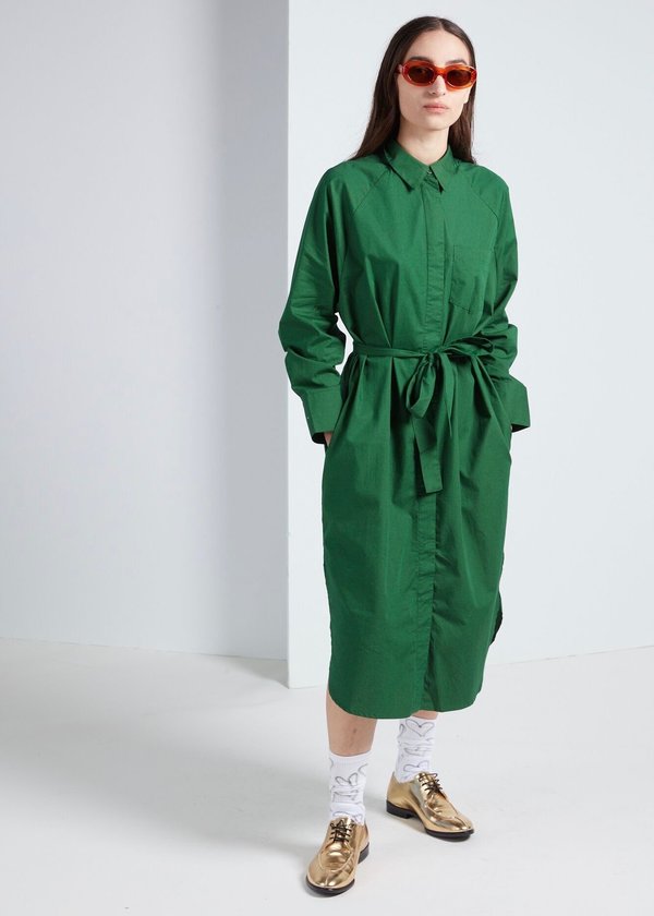 Kowtow Shirt Dress - Hunter green | Garmentory