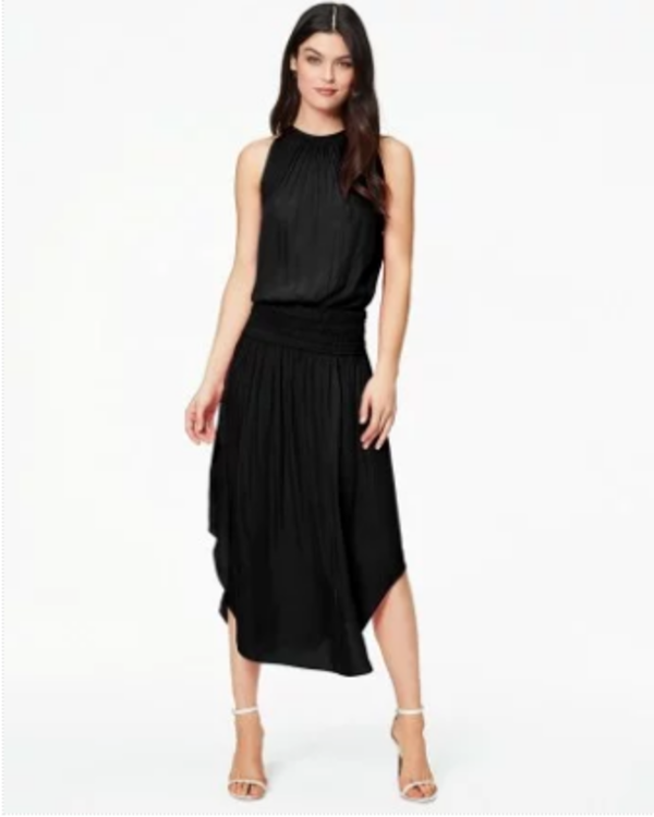 ramy brook black dress Odessa Cotton Knit Combo Midi This stunning floor length gown offers a flattering and snug fit thanks to the stretch satin fabrication Ramy Brook Audrey Dress -