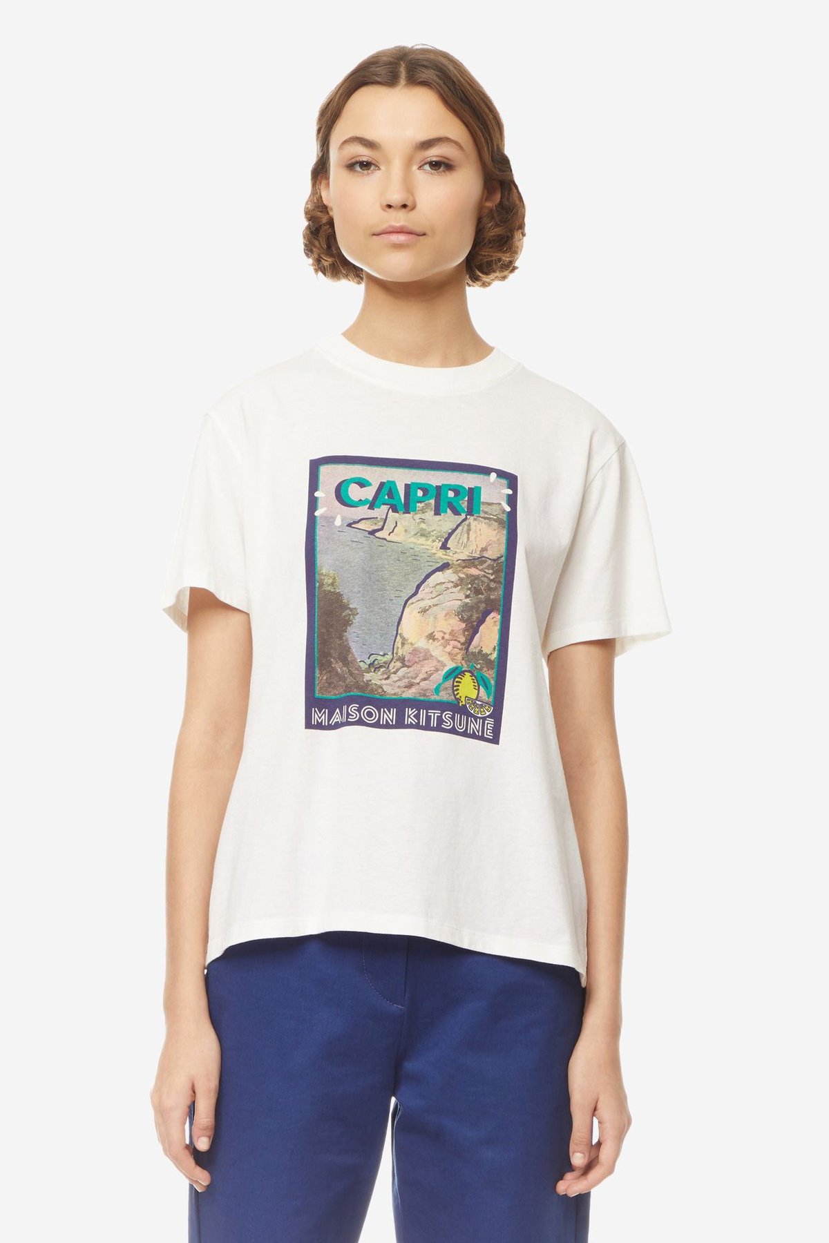 Maison Kitsune Locandina Tee Shirt - Ecru - Image 2 of 5