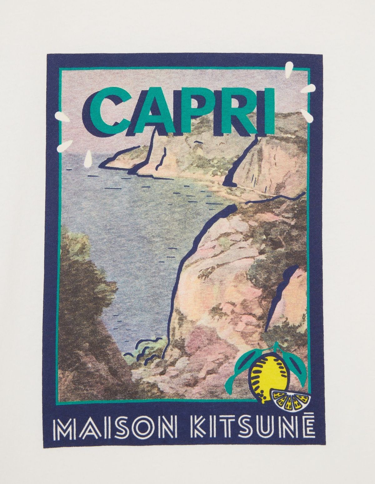 Maison Kitsune Locandina Tee Shirt - Ecru - Image 5 of 5