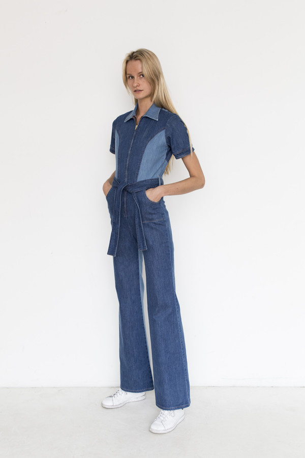 Stoned Immaculate Denim Blue Jean Baby Jumpsuit Stoned Immaculate Denim Blue Jean Baby Jumpsuit