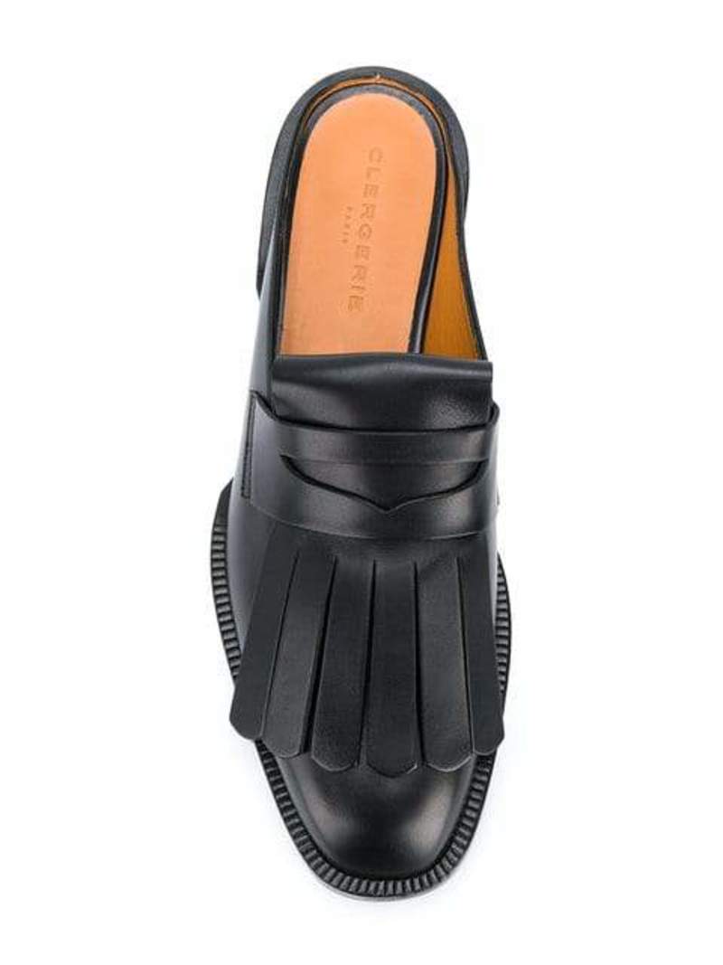 Robert Clergerie Yumi Flat Open Back Loafer - Black | Garmentory display picture 2