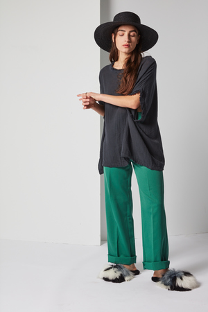 Black Crane Double Gauze Top Black Crane Double Gauze Top