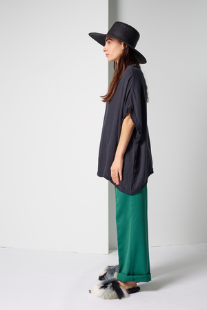 Black Crane Double Gauze Top Black Crane Double Gauze Top