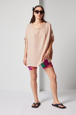 Black Crane Double Gauze Top Black Crane Double Gauze Top