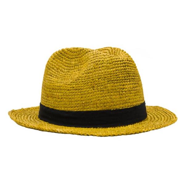 Kids Noro Georges Raffia Summer Hat - Mustard Yellow Kids Noro Georges Raffia Summer Hat - Mustard Yellow