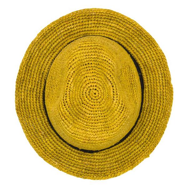Kids Noro Georges Raffia Summer Hat - Mustard Yellow Kids Noro Georges Raffia Summer Hat - Mustard Yellow