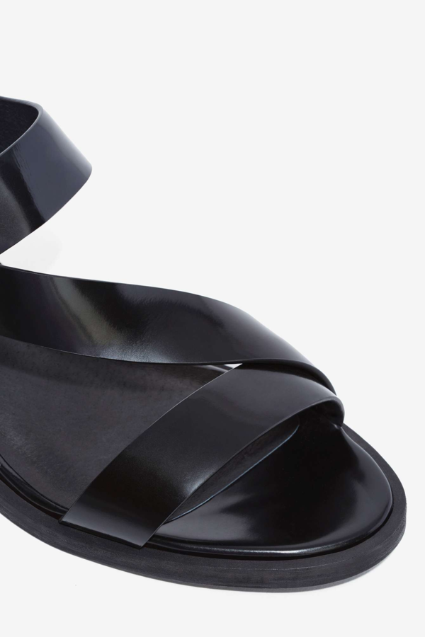 Intentionally Blank Box Leather Emmit Sandal - Black Intentionally Blank Box Leather Emmit Sandal - Black