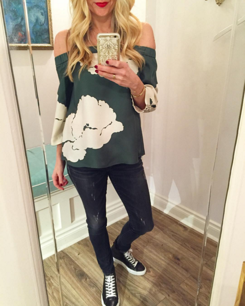 Silk 'Amara' off the shoulder top Silk 'Amara' off the shoulder top