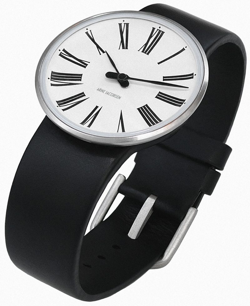 Rosendahl RD-43432 Arne Jacobsen Roman 34mm Wrist Watch - Black 