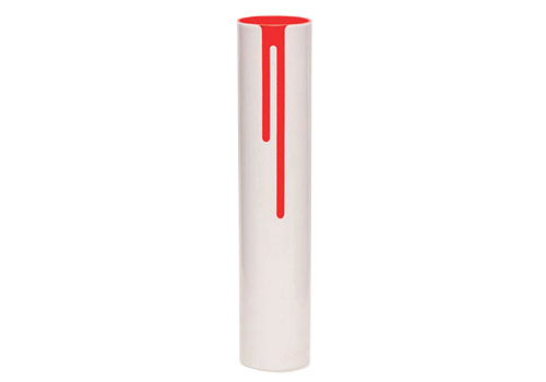 Block Design Neon Orange Vase Block Design Neon Orange Vase