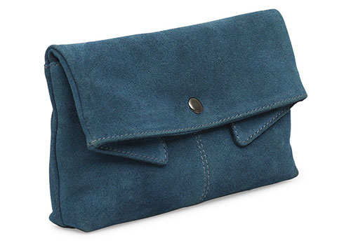 Markberg Rika Teal Suede Clutch Markberg Rika Teal Suede Clutch