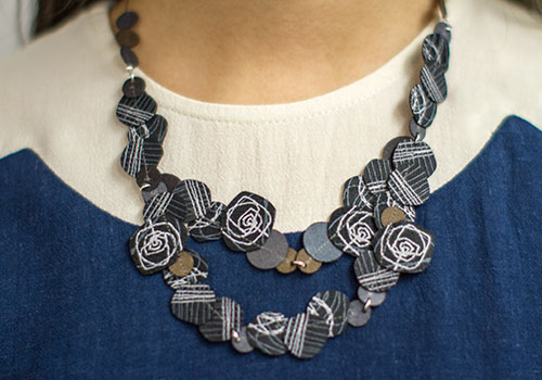 Dos Riberas Flower Fabric Necklace Dos Riberas Flower Fabric Necklace