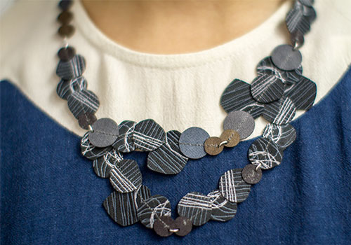 Dos Riberas Flower Fabric Necklace Dos Riberas Flower Fabric Necklace
