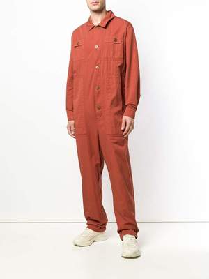 Men's Henrik Vibskov Coast Jumpsuit - Burnt Orange | Garmentory
