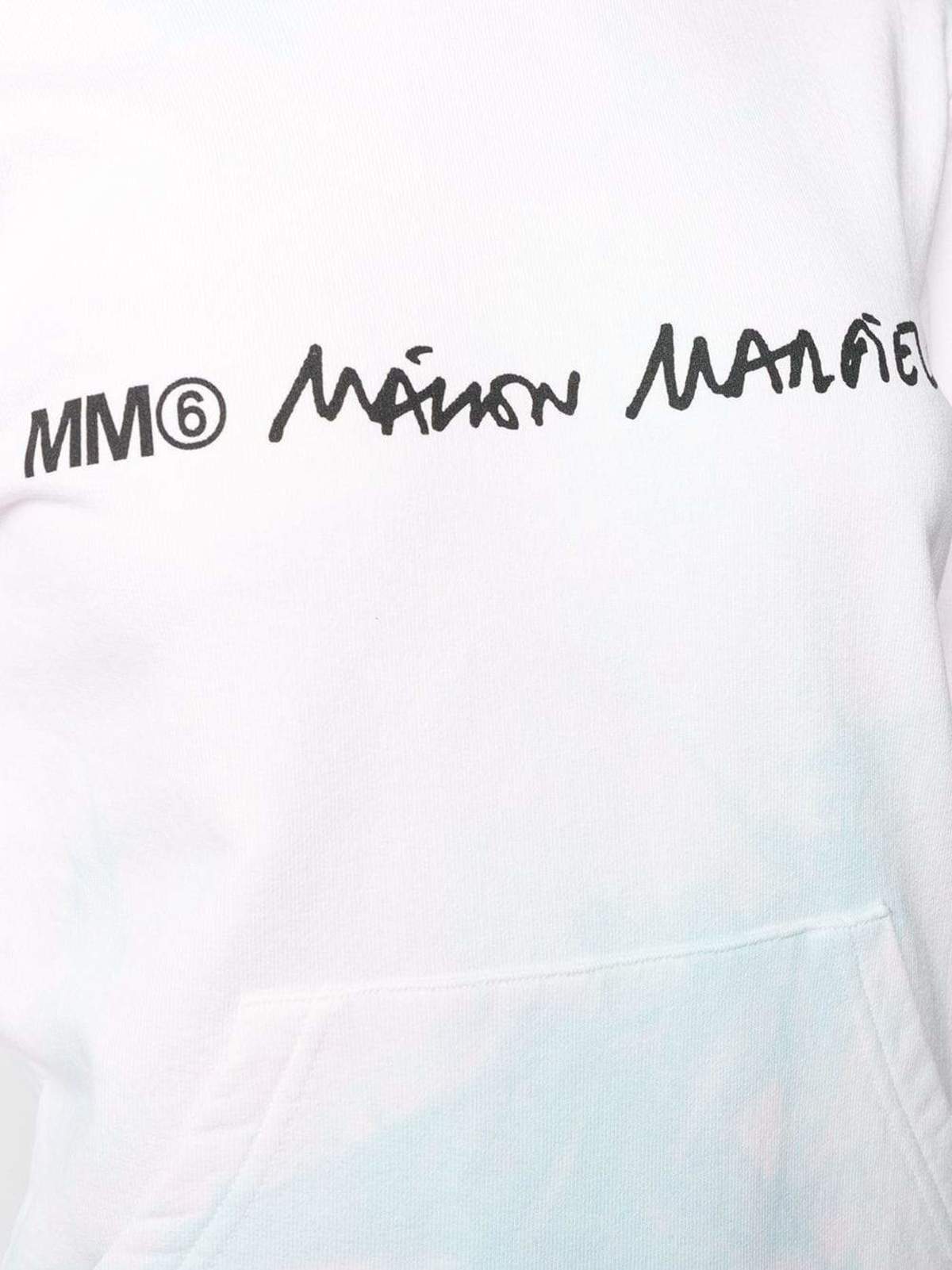 MM6 MAISON MARGIELA Logo Tie-Dye Effect Hoodie - Pink/Blue