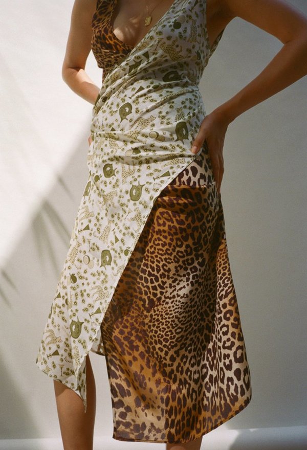 sachin and babi light blue dress Leopard Print Mini Dress main image 0