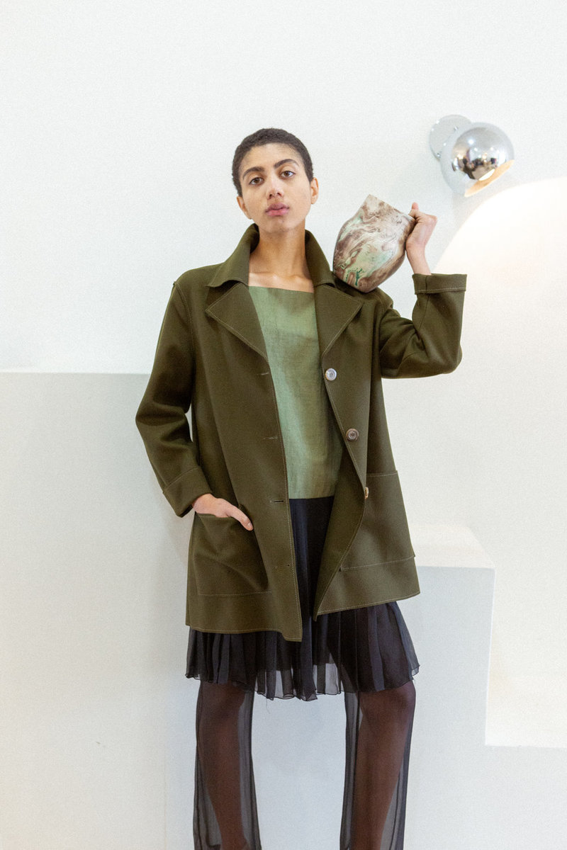 Sisterwife Vintage Kenzo Coat Army Green Garmentory