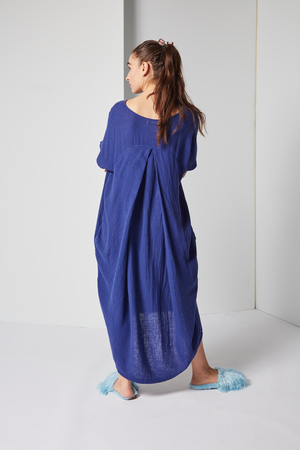 Black Crane Pleated Cocoon Dress Black Crane Pleated Cocoon Dress