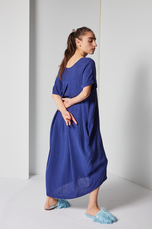 Black Crane Pleated Cocoon Dress Black Crane Pleated Cocoon Dress