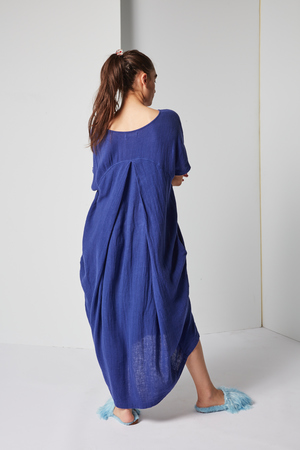 Black Crane Pleated Cocoon Dress Black Crane Pleated Cocoon Dress