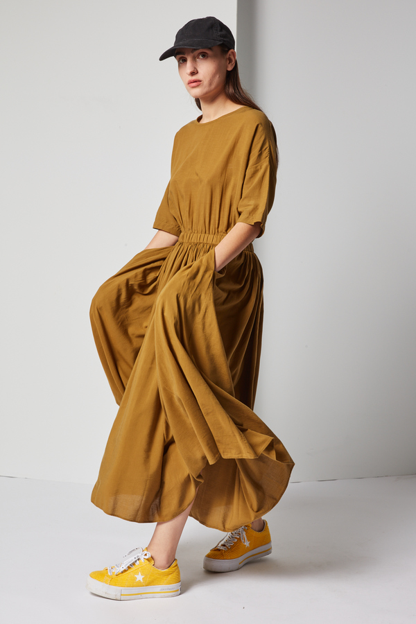 Black Crane Pleated Dress Black Crane Pleated Dress