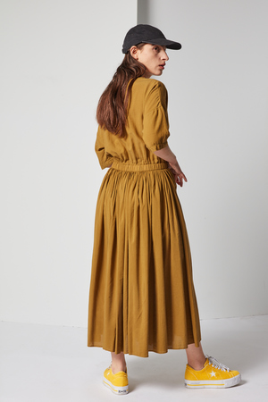 Black Crane Pleated Dress Black Crane Pleated Dress