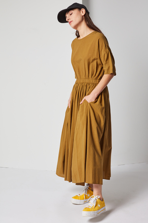 Black Crane Pleated Dress Black Crane Pleated Dress