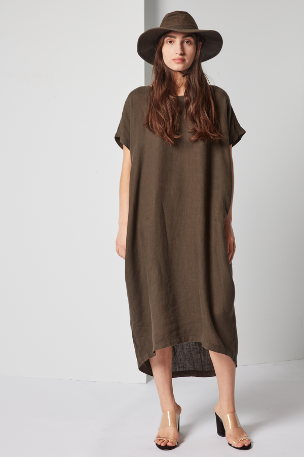 Black Crane Pleated Cocoon Dress Black Crane Pleated Cocoon Dress