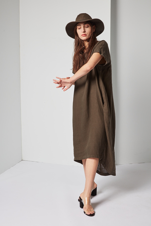 Black Crane Pleated Cocoon Dress Black Crane Pleated Cocoon Dress
