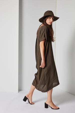 Black Crane Pleated Cocoon Dress Black Crane Pleated Cocoon Dress
