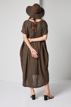 Black Crane Pleated Cocoon Dress Black Crane Pleated Cocoon Dress