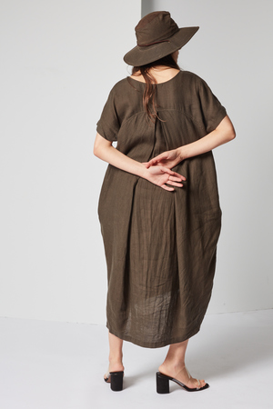 Black Crane Pleated Cocoon Dress Black Crane Pleated Cocoon Dress
