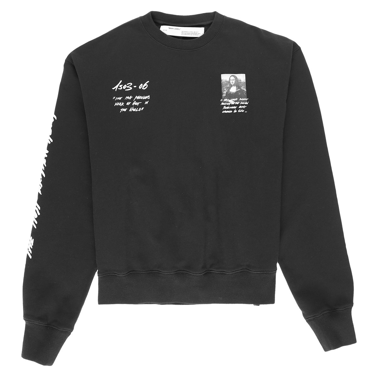 Off-White Mona Lisa Oversized Crewneck T- Shirt - BLACK | Garmentory