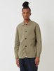 Portuguese Flannel Labura Cotton Workwear Jacket - Olive Green - Thumbnail 3