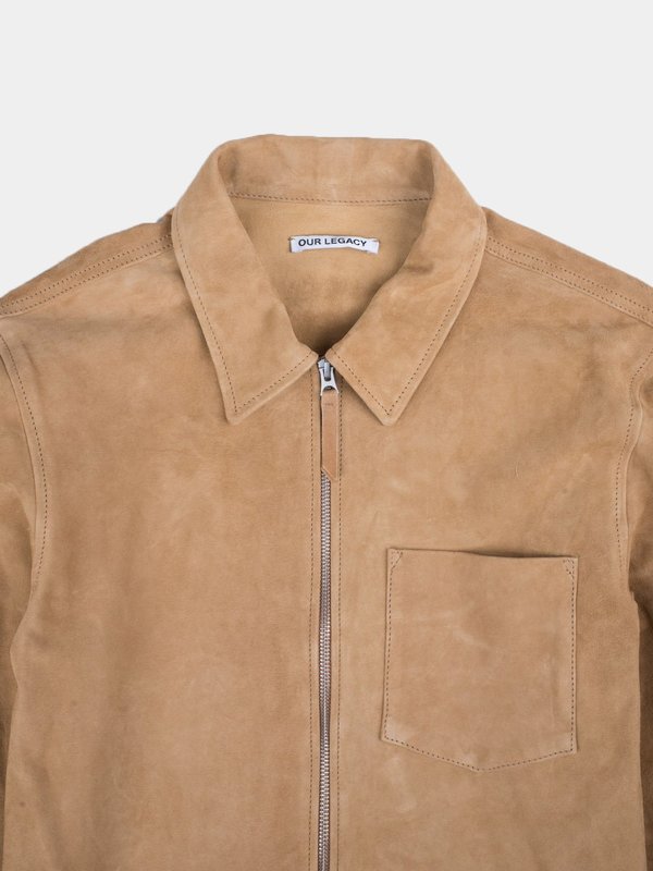 Our Legacy Suede Zip Shirt - Sand | Garmentory