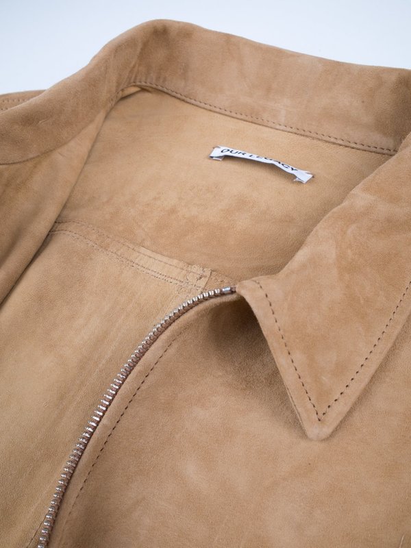 Our Legacy Suede Zip Shirt - Sand | Garmentory