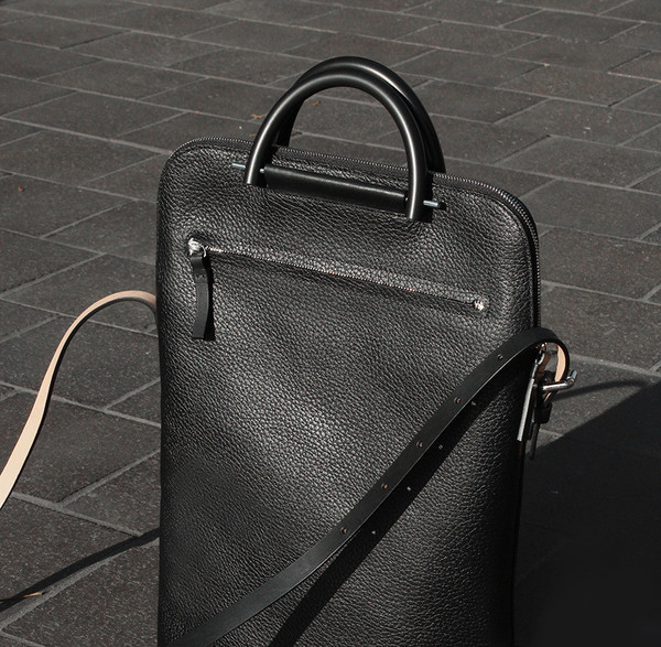 Building Block Pebbled Leather Lite Business Bag Garmentory